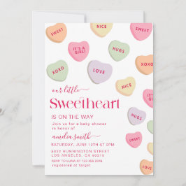 Little Swehoney candy Valentines day Baby dusch Inbjudningar