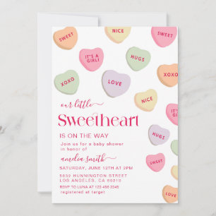 Little Swehoney candy Valentines day Baby dusch Inbjudningar