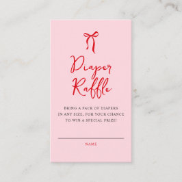 Little Swehoney Diaper Raffle Girl Shower Tilläggskort