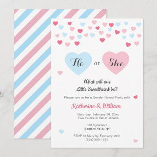 Little Swehoney Gender Reveal Inbjudan, Valentine Inbjudningar