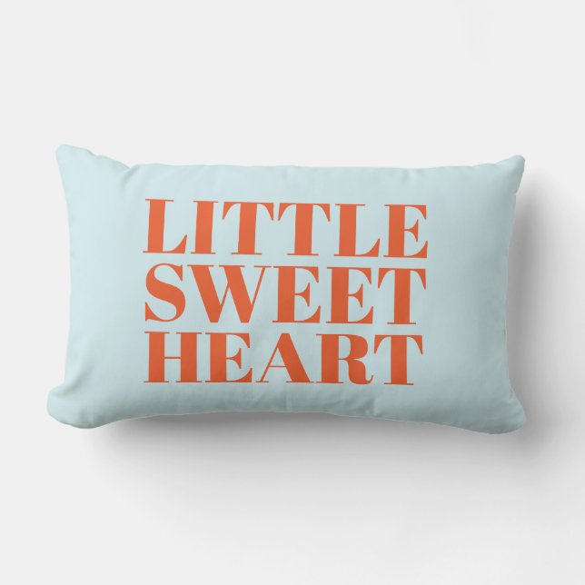 Little Swehoney Modern Pastel Blue Typography Lumbarkudde (Framsida)