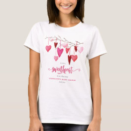 Little Swehoney Rosa Heart Baby Shower T Shirt
