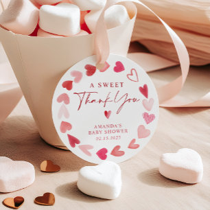 Little Swehoney Valentine Baby Shower Tack Gåvor Etiketter