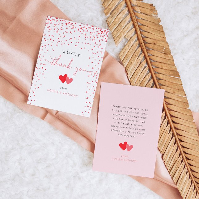 Little Swehoney Valentine Baby Shower Tack Kort (Skapare uppladdad)
