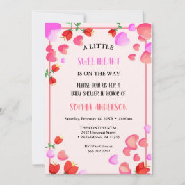 Little Swehoney Valentine med blommor Inbjudningar