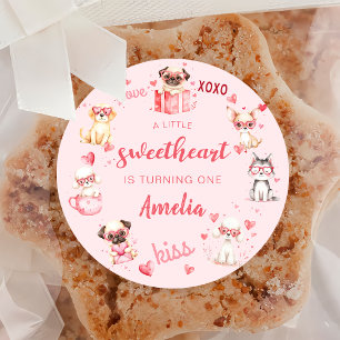 Little Swehoney Valentine Puppy Birthday Sticker Runt Klistermärke