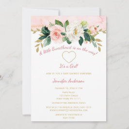 Little Swehoney Valentine Rosa Guld Baby Shower Inbjudningar