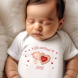 Little Swehoney Valentines Baby Bear Namn T Shirt