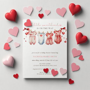 Little Swehoney Valentines Girl Baby Shower Inbjudningar