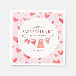 Little Swehoney Valentines Girl Baby Shower Pappersservett