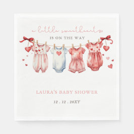 Little Swehoney Valentines Girl Baby Shower Pappersservett
