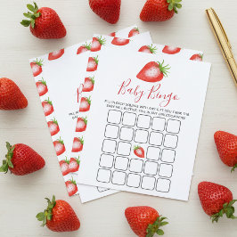 Little Sweota Strawberry Baby Shower Bingo