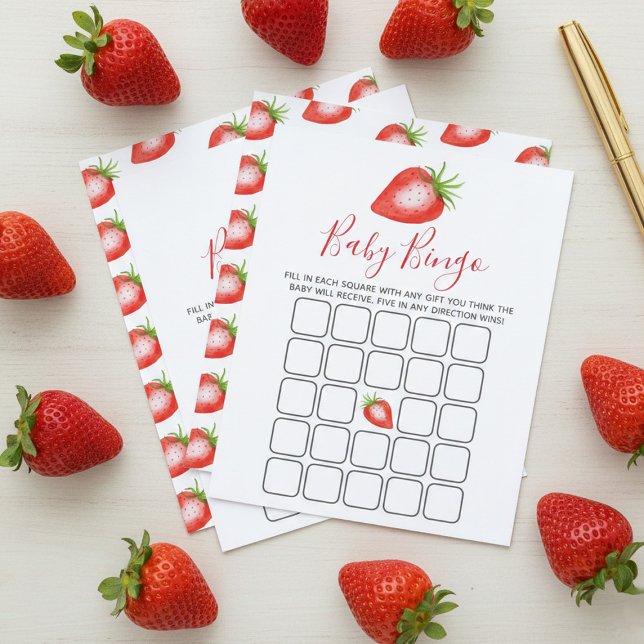 Little Sweota Strawberry Baby Shower Bingo (Skapare uppladdad)