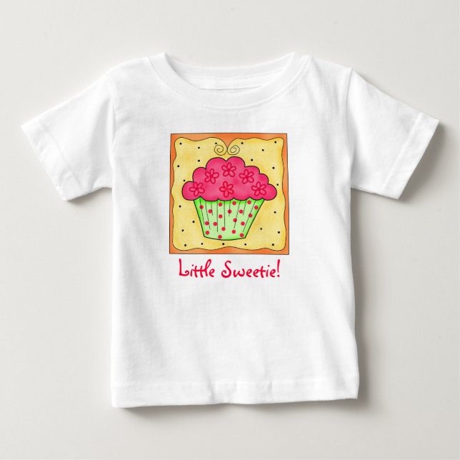 Little Sweuna Småbarn Barn Cuptårta Tee Shirt (Framsida)
