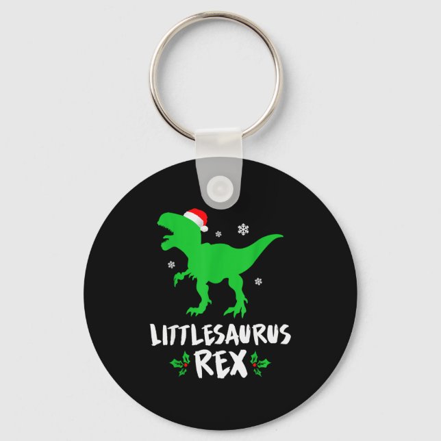 Little T Rex Matching Family Christmas Dinosaur Sh Nyckelring (Framsida)