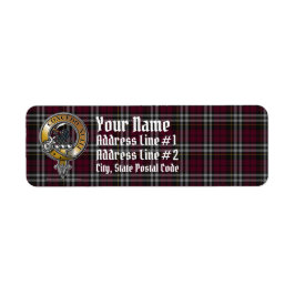 Little Tartan & Badge Returadress Etikett