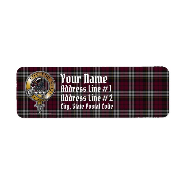 Little Tartan & Badge Returadress Etikett (Framsidan)