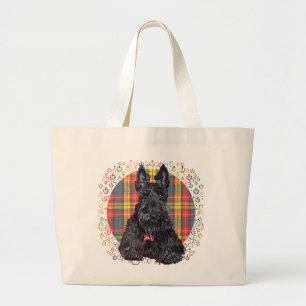 Little Tartan Scottie Hund Jumbo Tygkasse