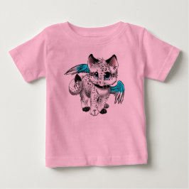 Little Tecknad Angel Cat T Shirt