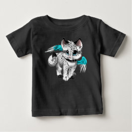 Little Tecknad Angel Cat T Shirt