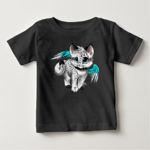 Little Tecknad Angel Cat T Shirt