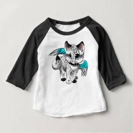 Little Tecknad Angel Cat T Shirt