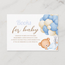 Little Teddy Balloon Baby Shower Bokar för baby en Tilläggskort