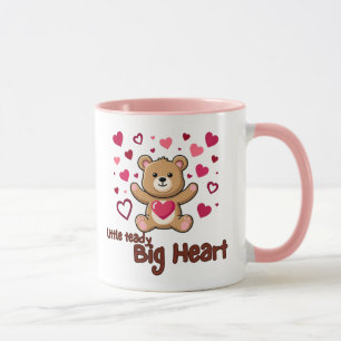 "Little Teddy Big Heart" Söt Björn Tvåtons Mugg