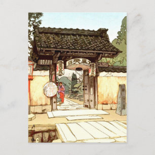 Little Temple Grind Hiroshi Yoshida shin hanga Helg Vykort