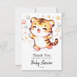 Little Tiger Baby Shower Tack Kort