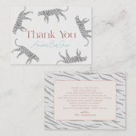 Little Tiger Grått Baby Shower Tack Anteckningskort