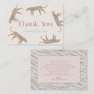 Little Tiger Taupe Baby Shower Tack Anteckningskort