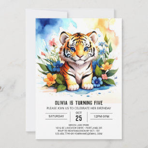 Little Tigers Dream Boy Birthday Inbjudningar