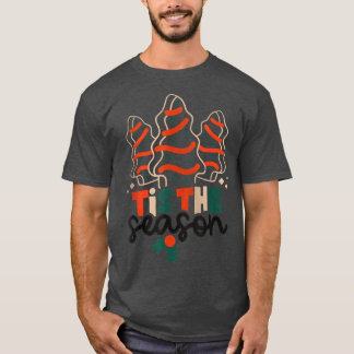 Little Tis Season Julgran cakes Debbie T Shirt