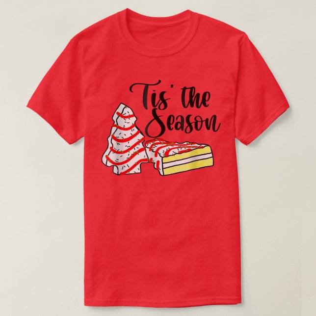 Little Tis Season Julgran cakes Debbie T Shirt (Design framsida)