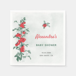 Little Tomato Rustic Chic Watercolor Baby Shower Pappersservett