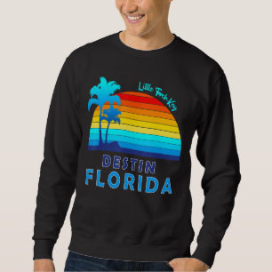 Little Torch Nyckel Destin Florida Retro Tropical Lång Ärmad Tröja