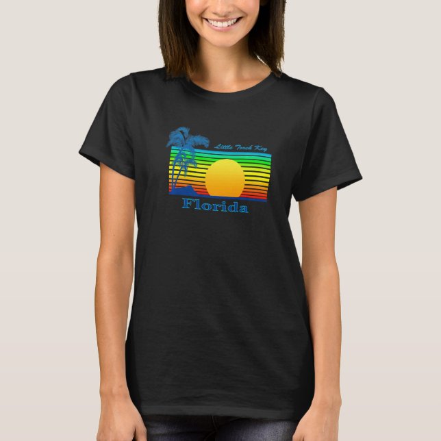 Little Torch Nyckel Florida Retro Tropical Beach S T Shirt (Framsida)