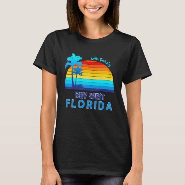Little Torch Nyckel Nyckel Väster Florida Retro Tr T Shirt (Framsida)