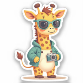 Little Tourist Giraffe | Kawaii Äventyr Art Klistermärken