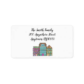 Little Town Address Label Adressetikett