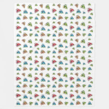 Little Tractor Fleece Blanket, White
