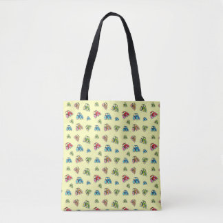 Little Tractor Tote Bag, Lemon Tygkasse
