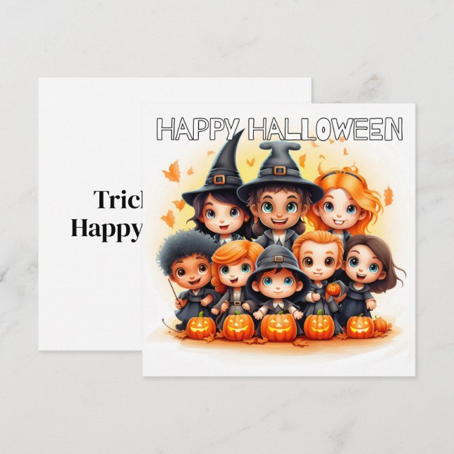 Little Trick 'R Treaters Happy halloween Kort (Fram/baksida)