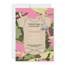 Little Trooper Army Milio Girl Camo Baby Shower