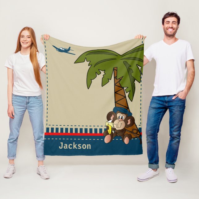 Little Tropical Monkey Fleecefilt (På plats)