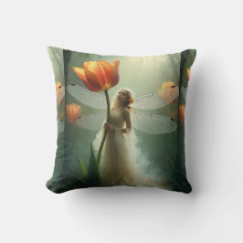 Little Tulip Fairy in delikat flodklädsel Kudde