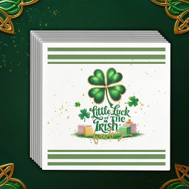 Little tur of Irish Shamrock Guld Baby Shower Pappersservett