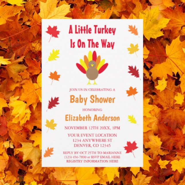 Little Turkey Baby Shower Inbjudningar (Skapare uppladdad)