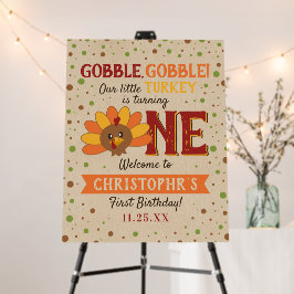 Little Turkey Fall Thanksgiving 1st Birthday